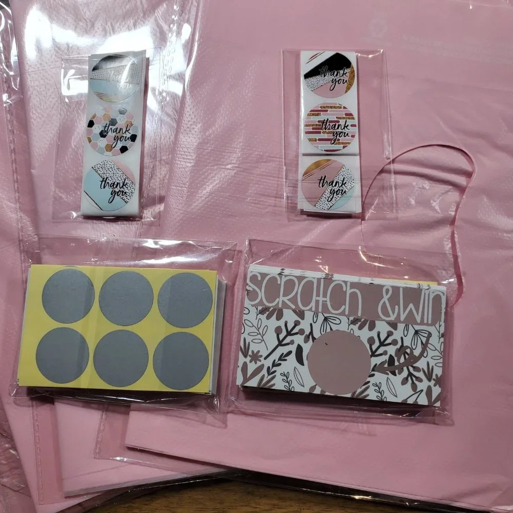 Baby Girl Baby Shower-Party-Birthday Bundle - Goodie Bags, Scratch & Win Cards,